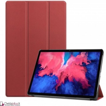Dirbtinės odos atverčiamas dėklas - bordo spalvos (Lenovo Tab M10 5G 10.6) Dirbtinės odos atverčiamas dėklas - bordo spalvos (Lenovo Tab M10 5G 10.6)